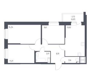 3-к квартира, вторичка, 64м2, 6/11 этаж