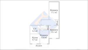 3-к квартира, вторичка, 72м2, 6/10 этаж