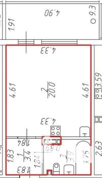 Студия квартира, вторичка, 27м2, 4/5 этаж