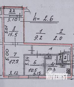 3-к квартира, вторичка, 67м2, 4/9 этаж