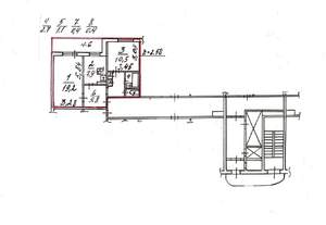 2-к квартира, вторичка, 52м2, 9/12 этаж