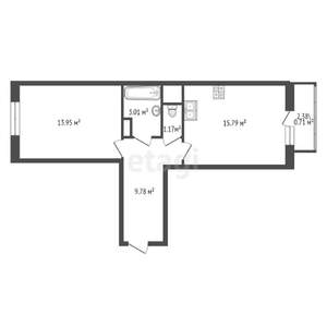 1-к квартира, вторичка, 43м2, 11/12 этаж