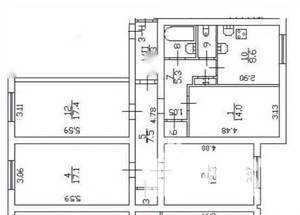 4-к квартира, вторичка, 89м2, 1/10 этаж