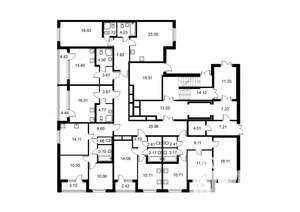 2-к квартира, строящийся дом, 54м2, 1/9 этаж