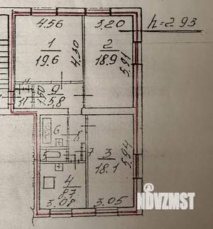 3-к квартира, вторичка, 81м2, 2/4 этаж
