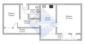 2-к квартира, вторичка, 43м2, 10/15 этаж